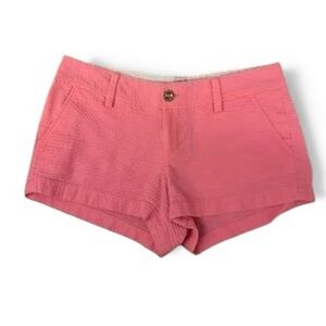 Lilly Pulitzer Walsh Hot Pink Textured Shorts Size 14